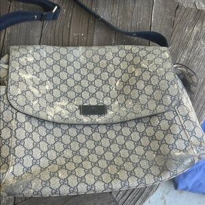 Gucci Beige and Blue Women's Diaper Bag